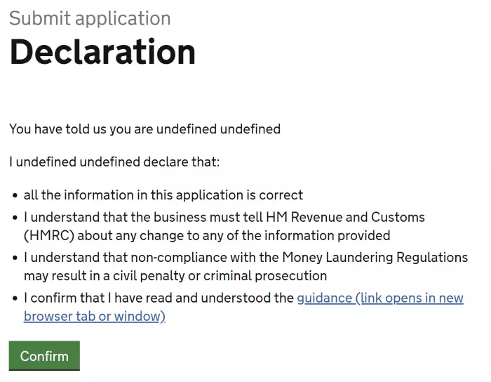 Como proceder com declaração incompleta de documentos?