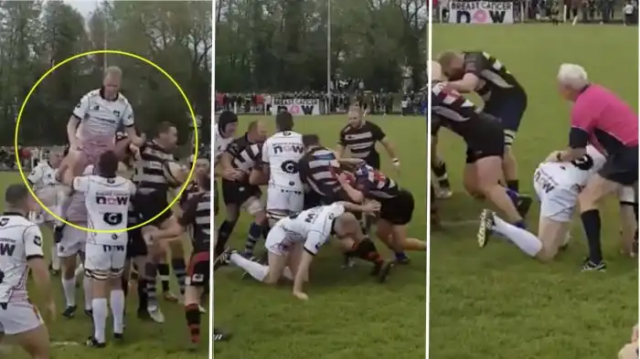 FOOTAGE: Referee Wayne Barnes plays rugby himself and the results are ...