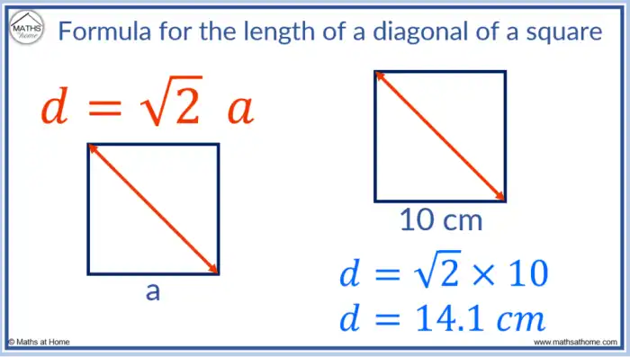 Calculadora de diagonal de retângulo online e passo a passo.
