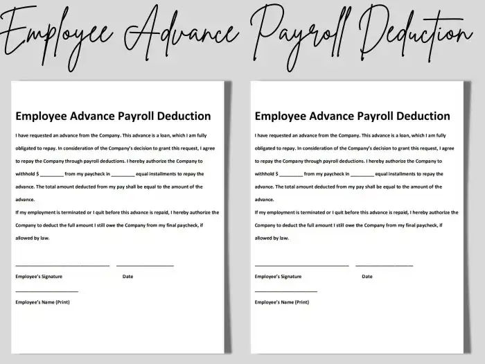 Payroll Deduction Form | Free Payslip Templates Tempo de espera para portabilidade de consignado para funcionários CLT
