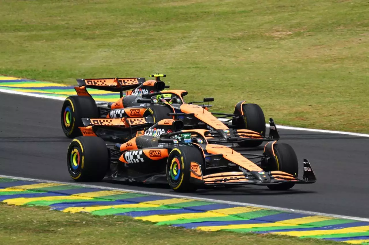Desempenho Lando Norris em relação a Piastri GP Brasil