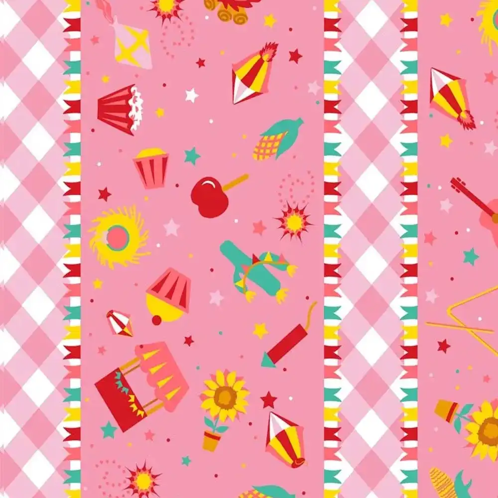 Tecido Estampado para Patchwork - Festa Junina : Listrado Junino Fundo ... Fundo Junino