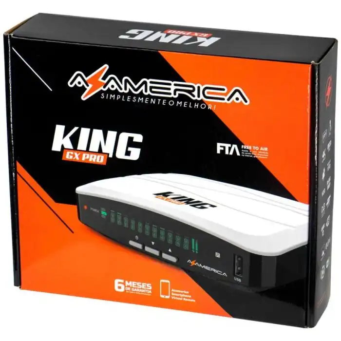 Azamerica King GX PRO 4K Ultra HD Atualização Azamerica King