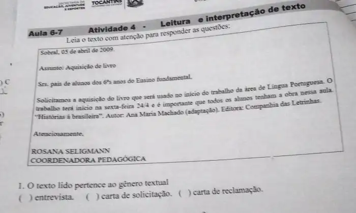 Plano de aula - 6º ano - O estilo na linguagem do entrevistado e do ... Plano de aula - 6º ano - O estilo na linguagem do entrevistado e do ...