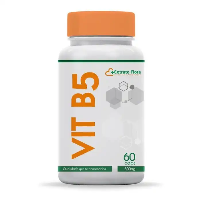 Vitamina B5 500mg 60 Cápsulas | Shopee Brasil Onde Encontrar Vitamina B5