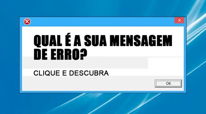 Qual é a sua mensagem de erro? Qual é a sua mensagem de erro?