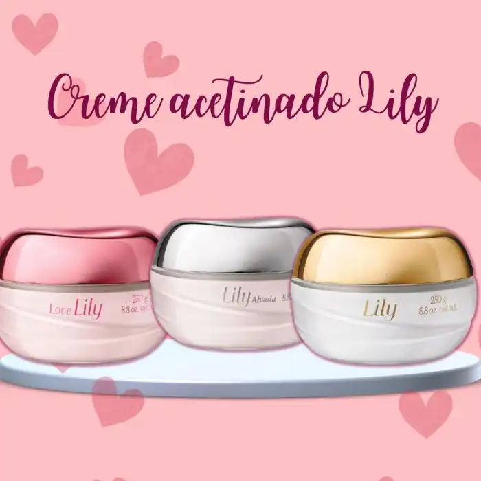 Creme Acetinado Hidratante Corporal Lily Tradicional Love Lily Lily ... Creme Acetinado Lily