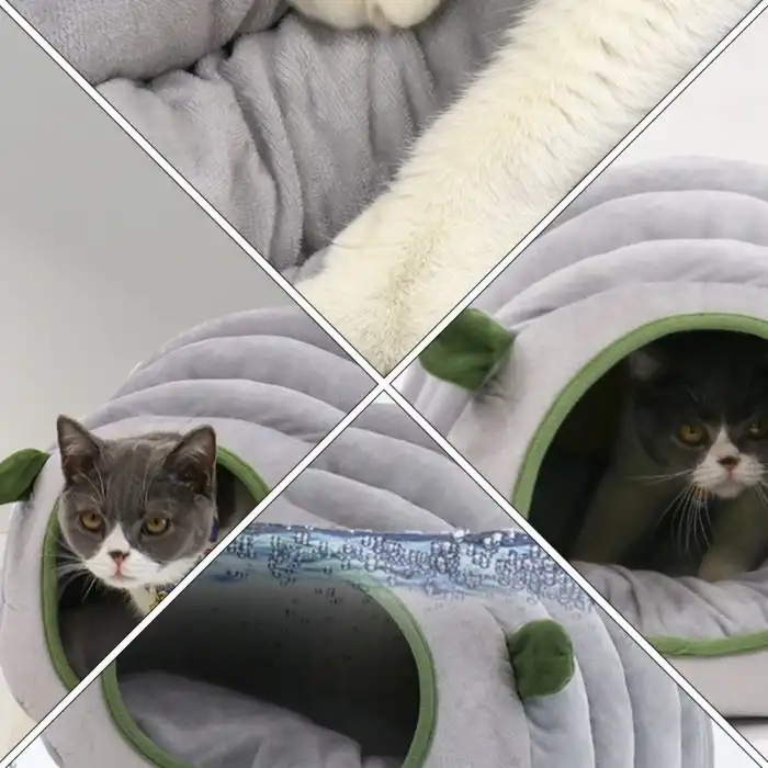 1pc Pet Saco De Dormir Cama De Gato Lindo Gato Casa Ninho Gu | Mercado ... Saco De Dormir Para Gatos