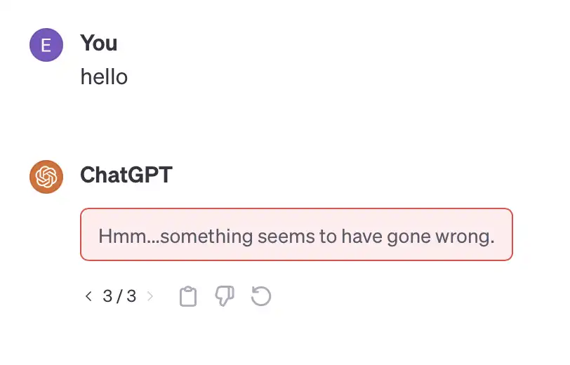 Error “Hmm…something seems to have gone wrong.” - Bugs - OpenAI ... Error “Hmm…something seems to have gone wrong.” - Bugs - OpenAI ...