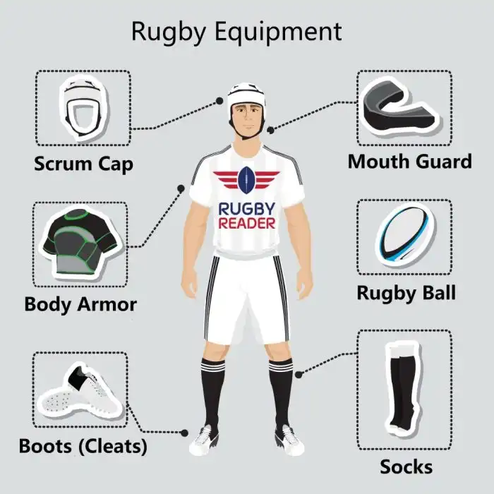 What gear do rugby players wear?