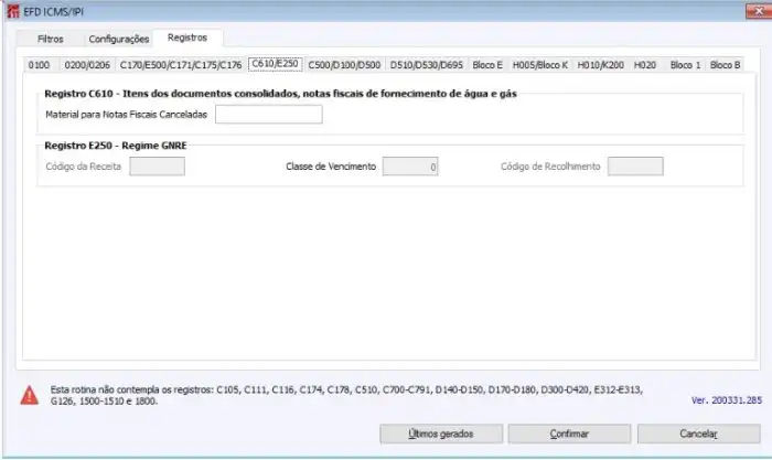 Arquivo:SPED Fiscal11.jpg - CIGAM WIKI Sped Fiscal Atualização