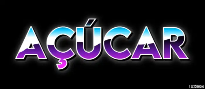Açúcar Efeito de texto e desenho de logotipo Palavra Açúcar Efeito de texto e desenho de logotipo Palavra