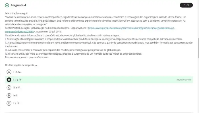 Considerando As Informações Apresentadas Analise As Afirmativas A ... Considerando As Informações Apresentadas Analise As Afirmativas A ...