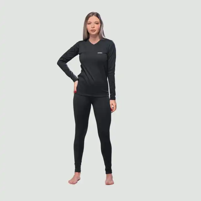 Blusa Segunda Pele Térmica Feminina Thermo Premium Preto Ref. 401 Blusa Segunda Pele Termica