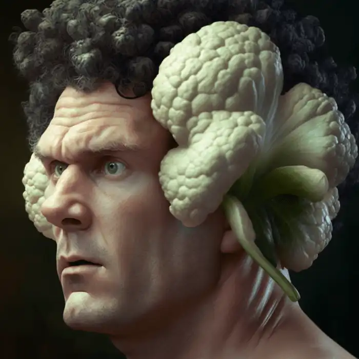 How do humans get cauliflower ear?
