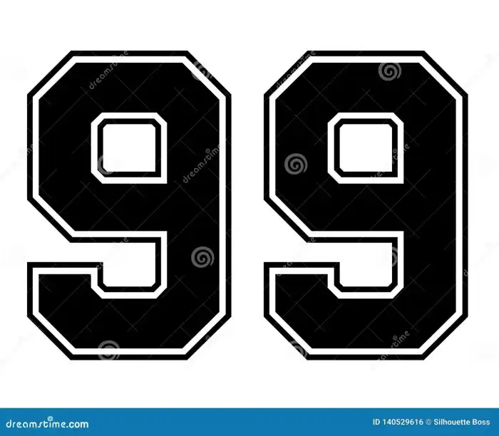 Whose jersey number is 99?