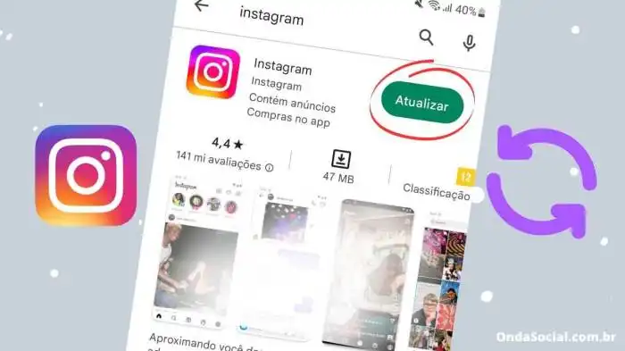 Como atualizar o Instagram no Android e IOS (2023) - Onda Social Atualização Instagram
