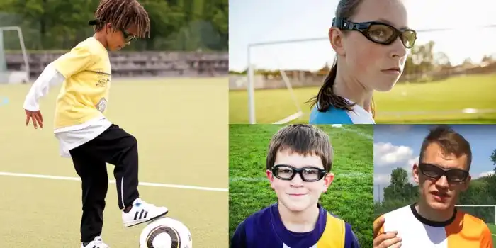 Why can't football players wear glasses?