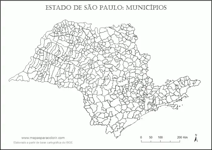 MAPA DE SÃO PAULO - Mapas para Colorir MAPA DE SÃO PAULO - Mapas para Colorir