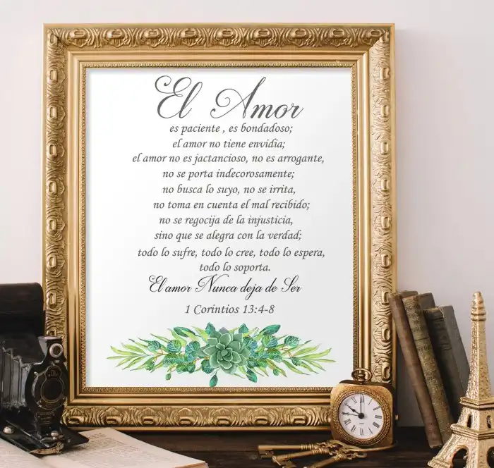 1 Corintios 13 El amor es paciente El amor es bondadoso - Etsy España 1 Corintios 13 El amor es paciente El amor es bondadoso - Etsy España