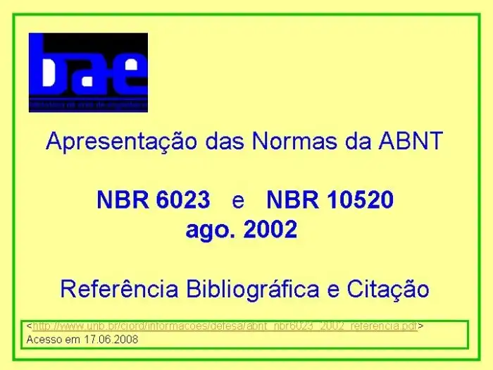 Apresentao das Normas da ABNT NBR 6023 e Apresentao das Normas da ABNT NBR 6023 e