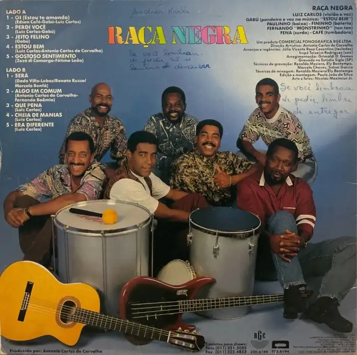 Raça Negra - Raça Negra (1992) - Estilhaços Discos Raça Negra