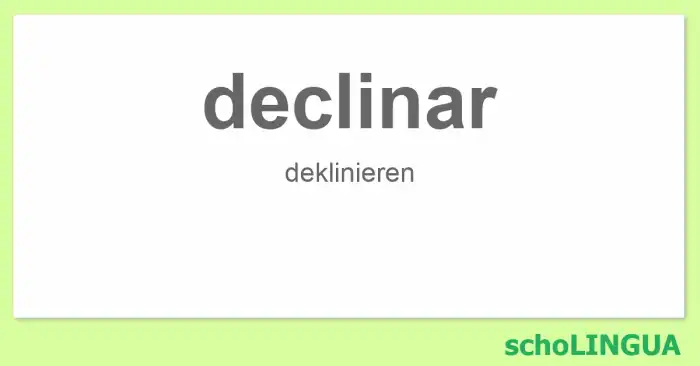 Significado de «declinar» Declinar Significado