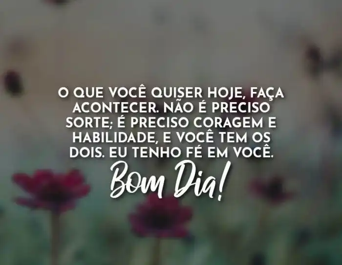 O que você quiser hoje, faça acontecer. Não é preciso sorte; é preciso ... O que você quiser hoje, faça acontecer. Não é preciso sorte; é preciso ...