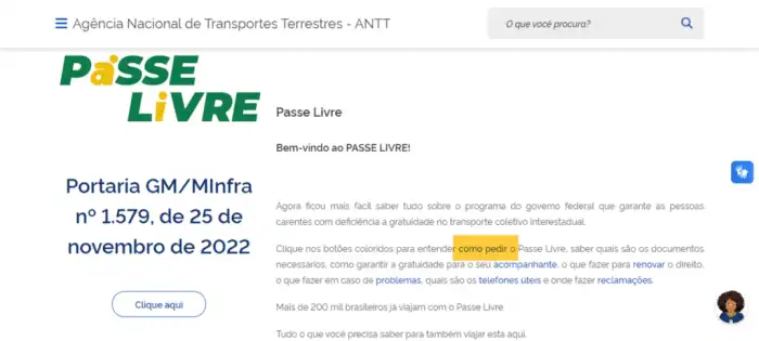 Passe Livre – ASPAS Passe Livre – ASPAS