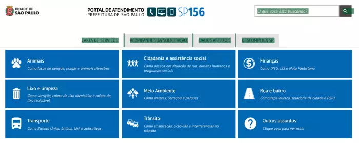 Novos serviços da SPTrans são disponibilizados no site SP156 Novos serviços da SPTrans são disponibilizados no site SP156
