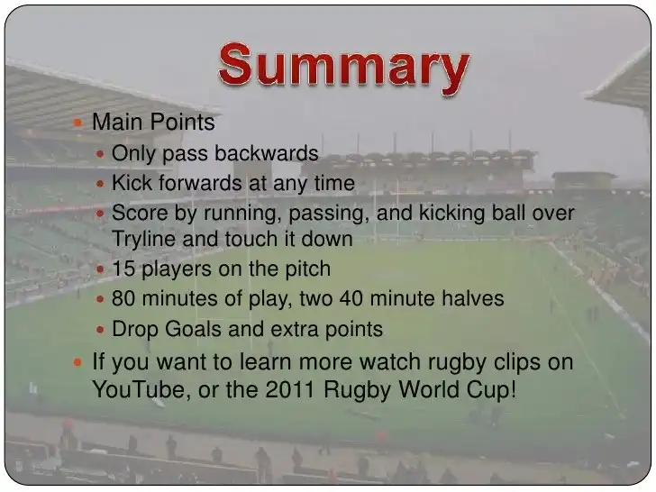 What are the basic rugby rules?
