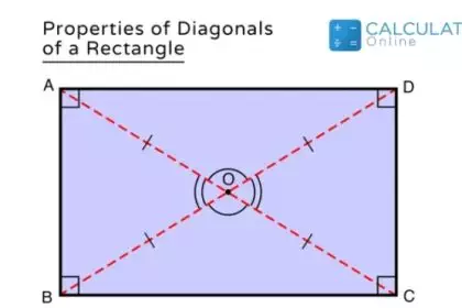 Calculadora de diagonal de retângulo online e passo a passo.