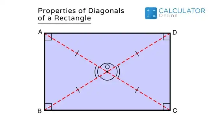 Calculadora de diagonal de retângulo online e passo a passo.