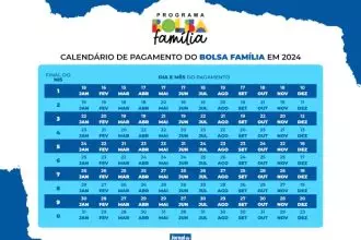 Calendário pagamento bolsa família maio 2024;