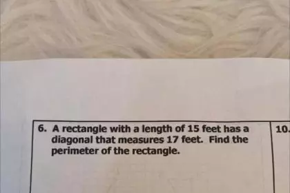 Como encontrar a diagonal de um retângulo com valores decimais para comprimento e largura?