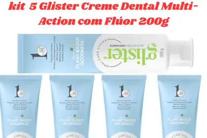 Glister creme dental Multi-Action 5 unidades de 200g | Shopee Brasil