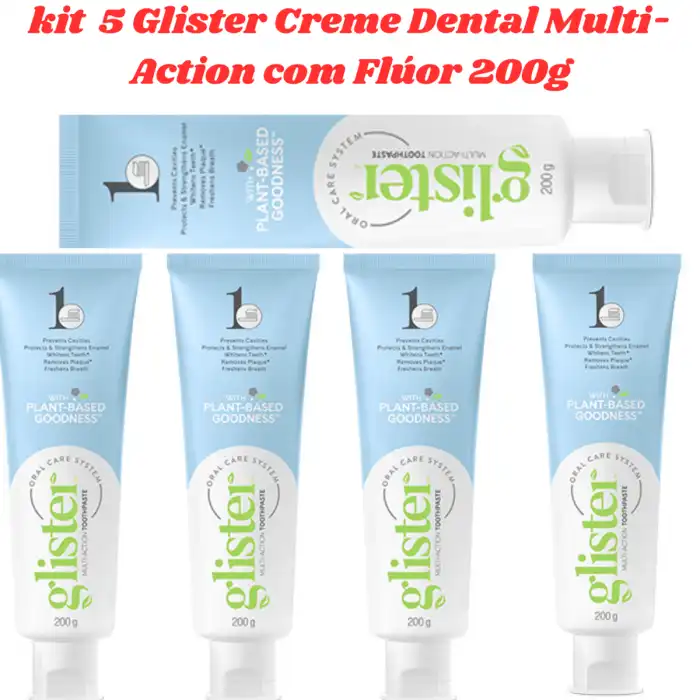 Glister creme dental Multi-Action 5 unidades de 200g | Shopee Brasil