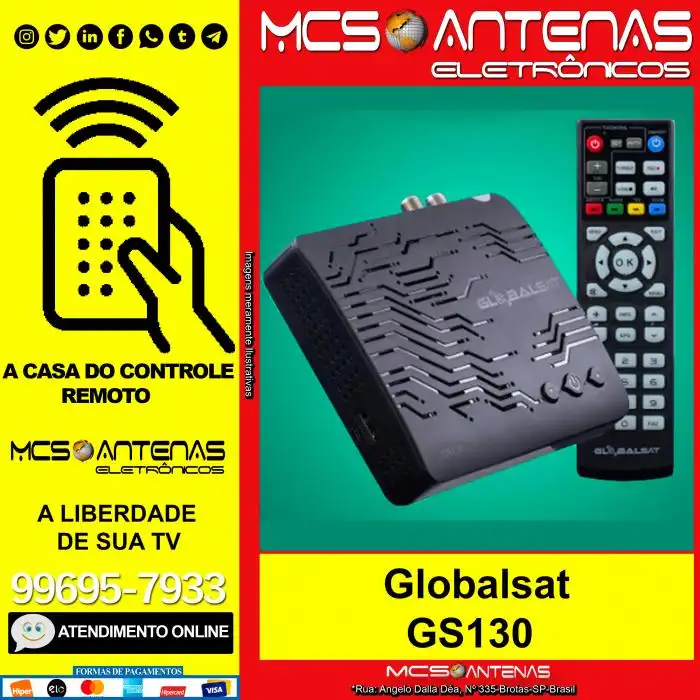 Chegou o novo receptor Globalsat GS-130 com o processador ainda mais ...