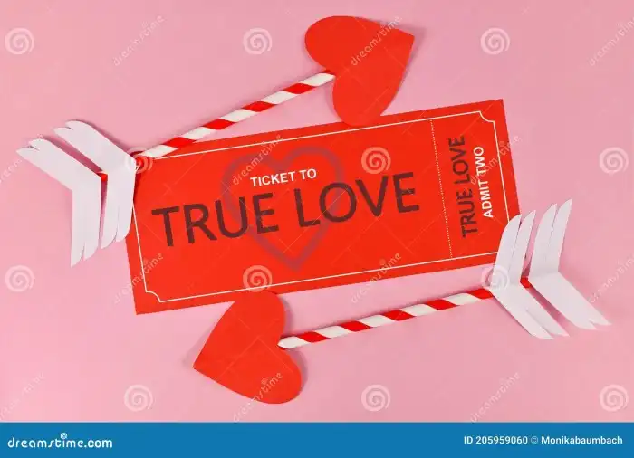 Conceito Do Dia Dos Namorados Com O Verdadeiro Bilhete De Amor E Setas ...