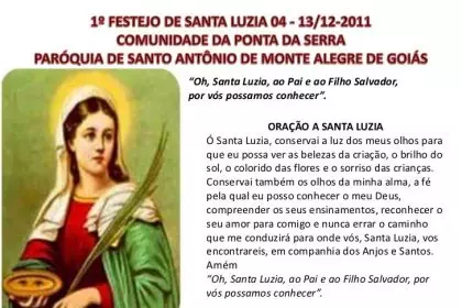 Novena de santa luzia