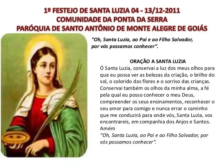 Novena de santa luzia