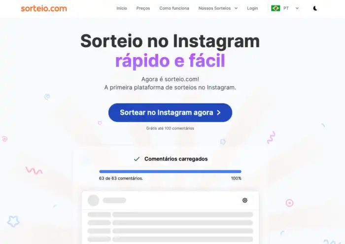 Sorteio Instagram